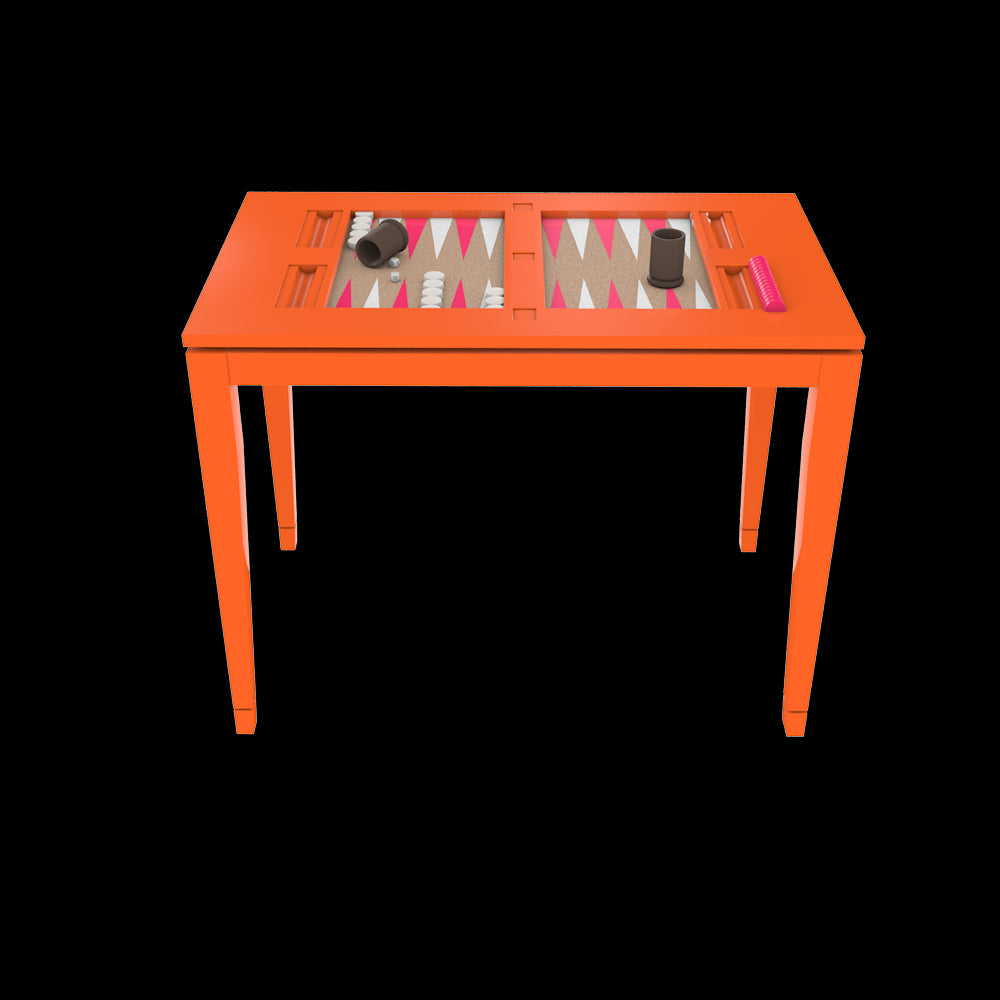 Oomph backgammon table- Knockout Orange
