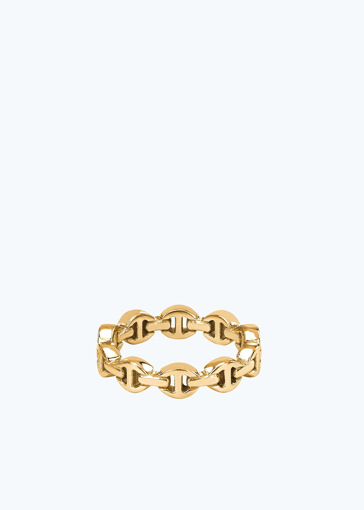Micro Dame Tri- Link lll Ring in Yellow Gold