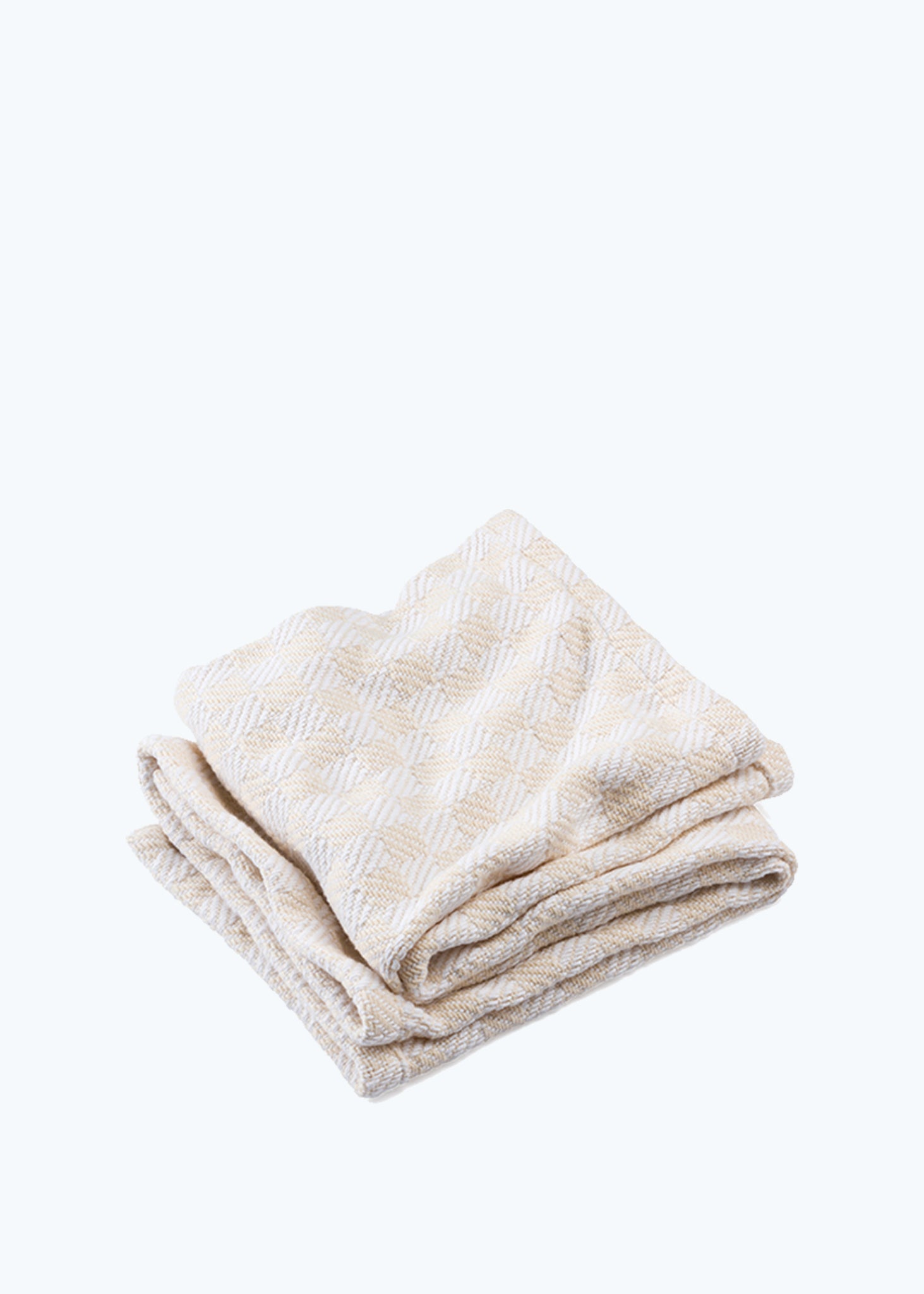Pogonia Checkmate Baby Blanket in Natural White