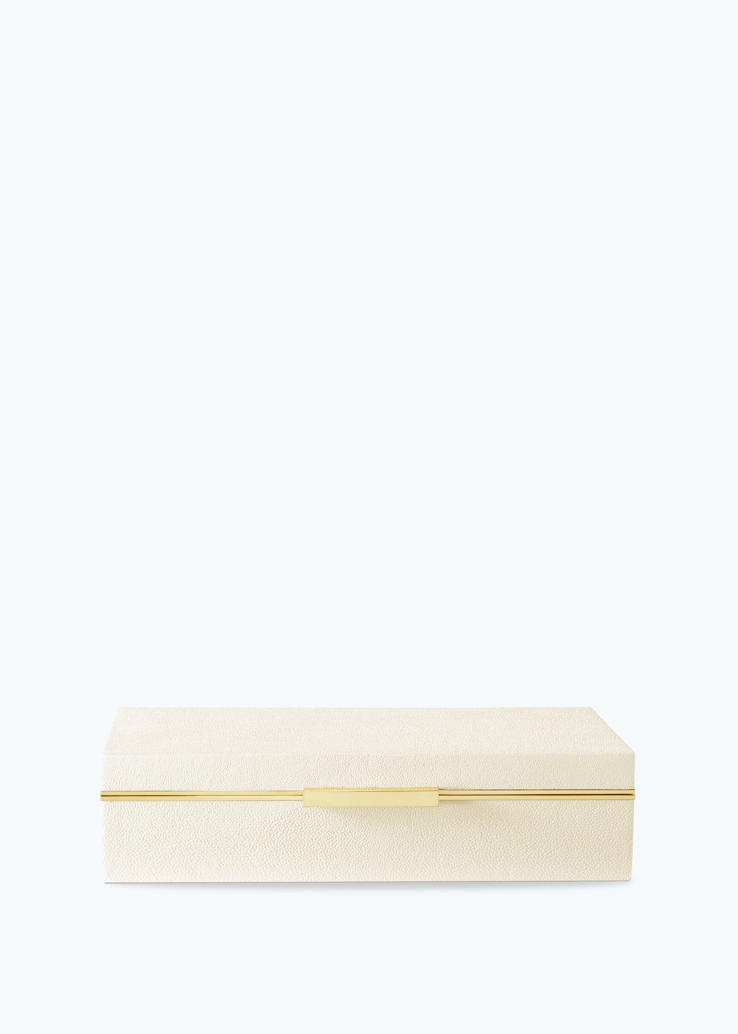 Shagreen Envelope Box in Cream